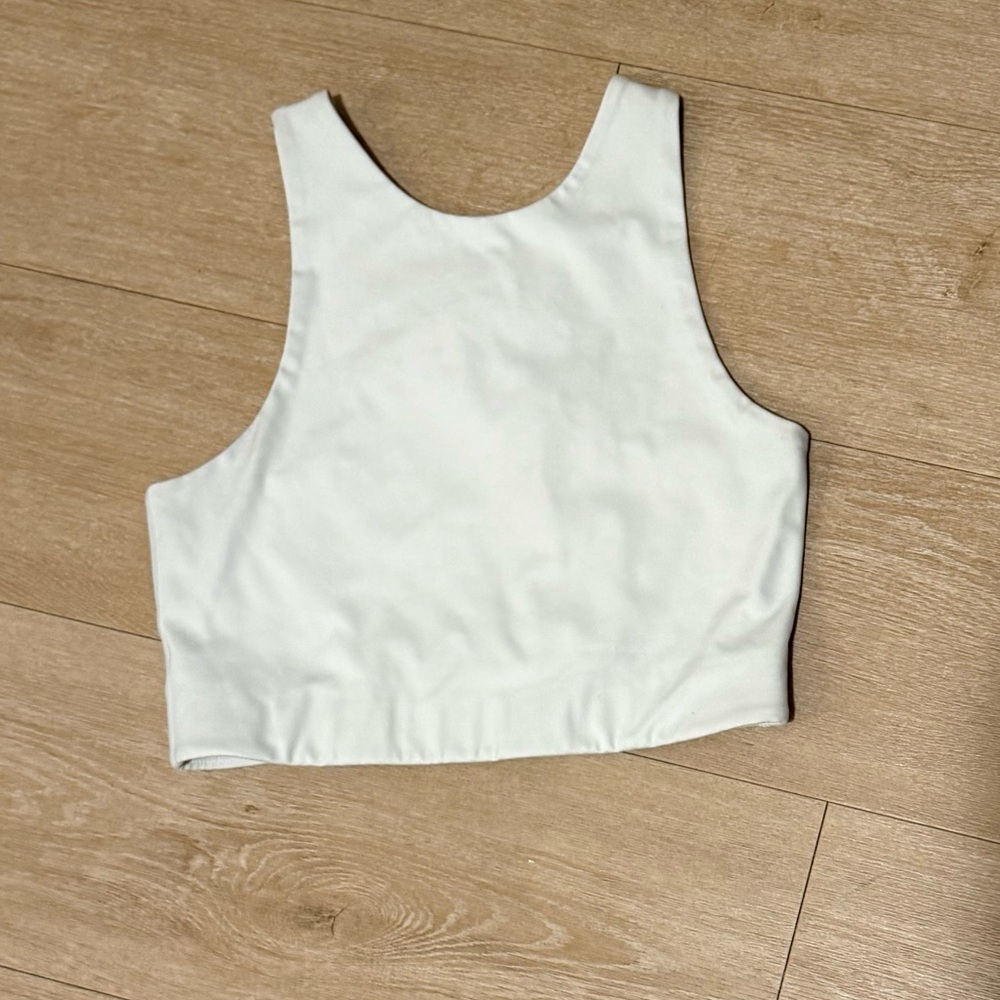 Girlfriend Collective White Crop Top